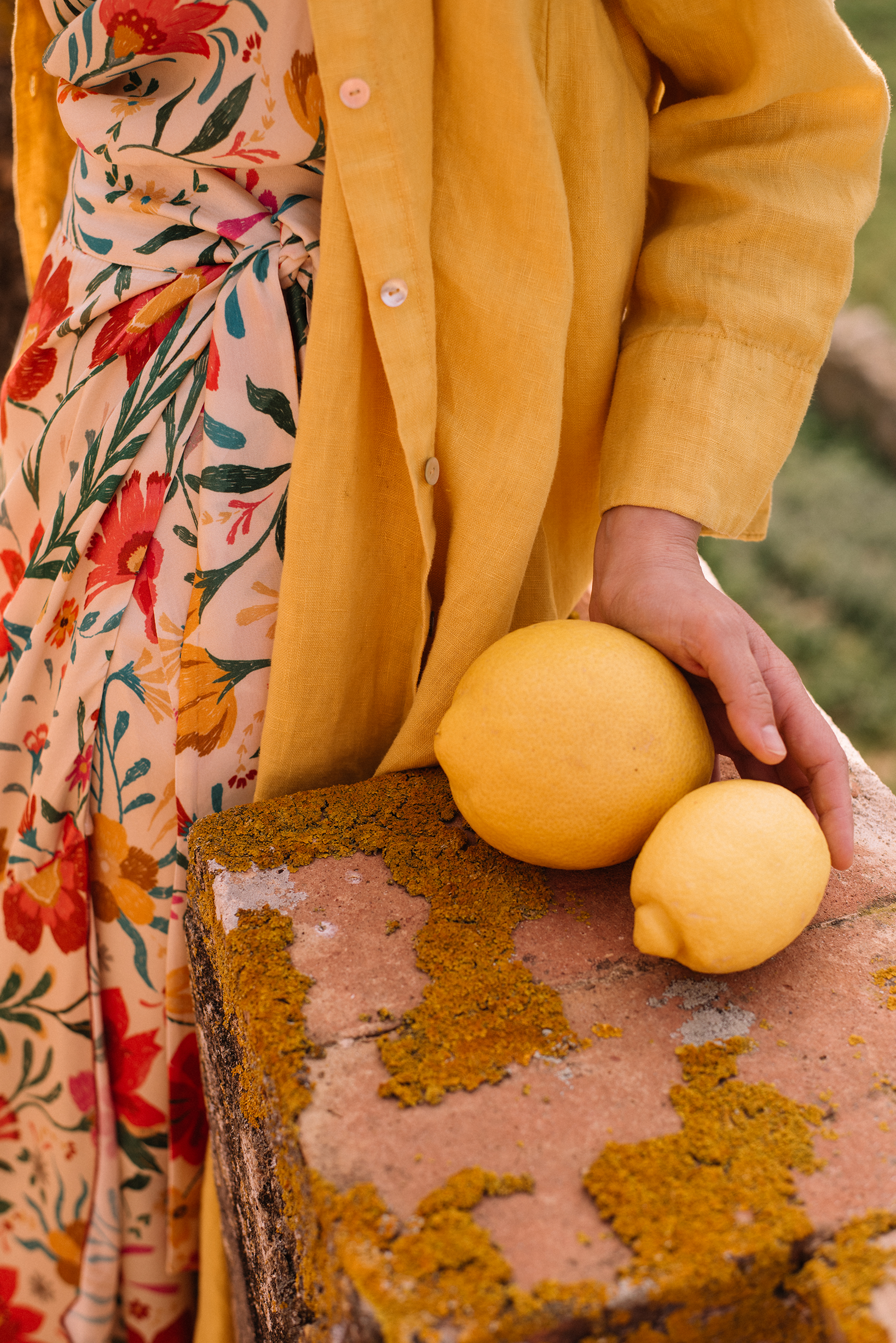 YELLOW LINEN DRESS