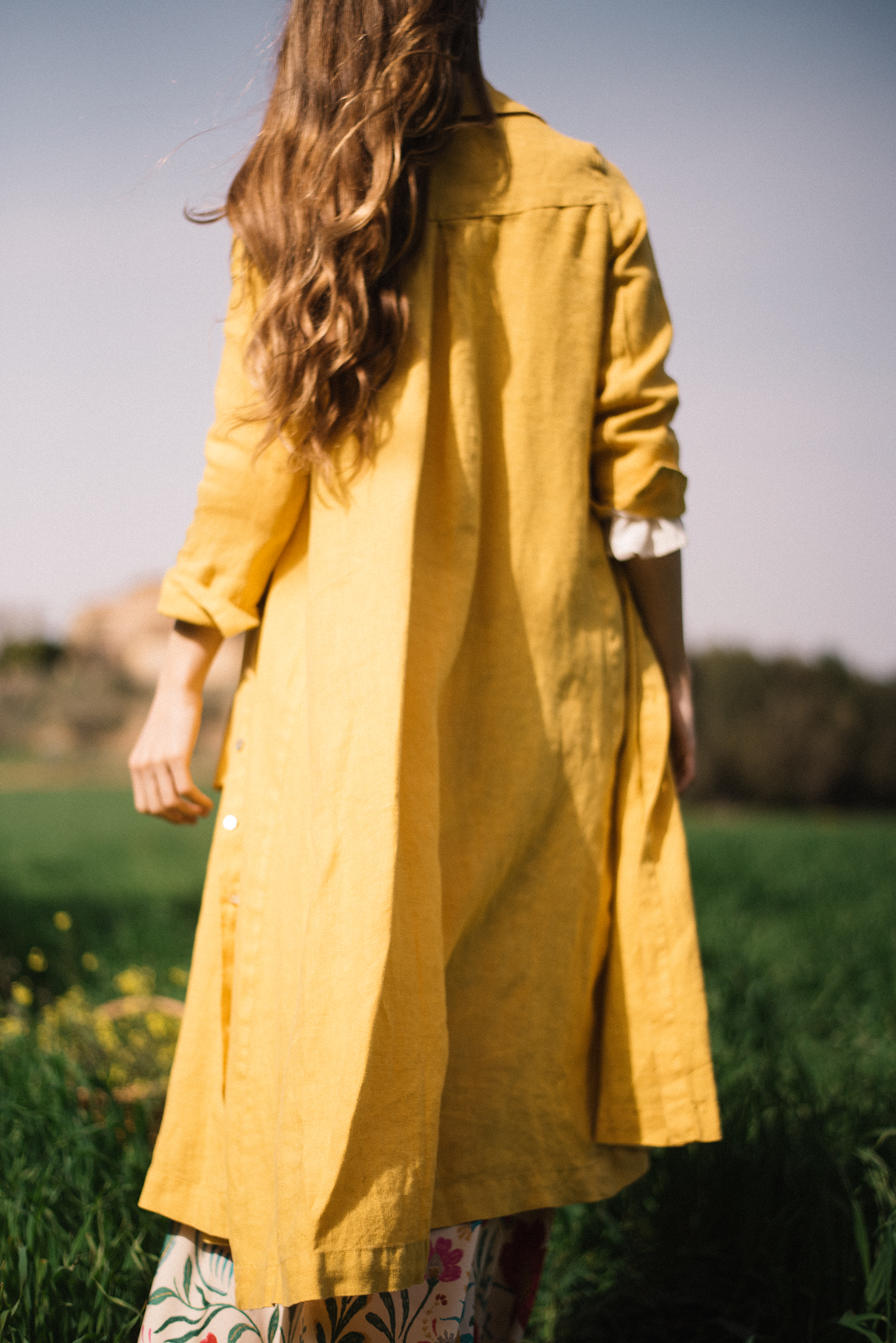 YELLOW LINEN DRESS