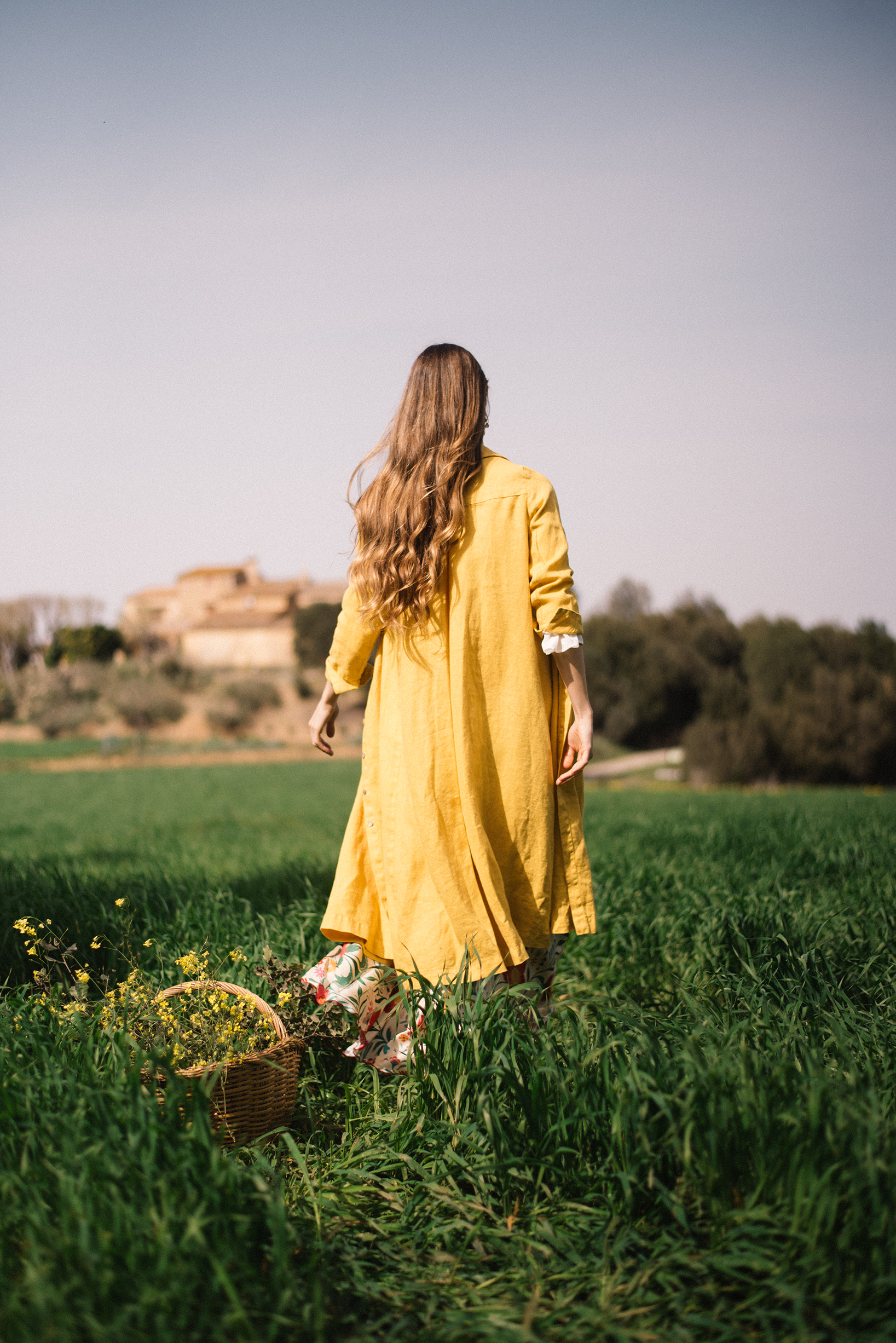 YELLOW LINEN DRESS