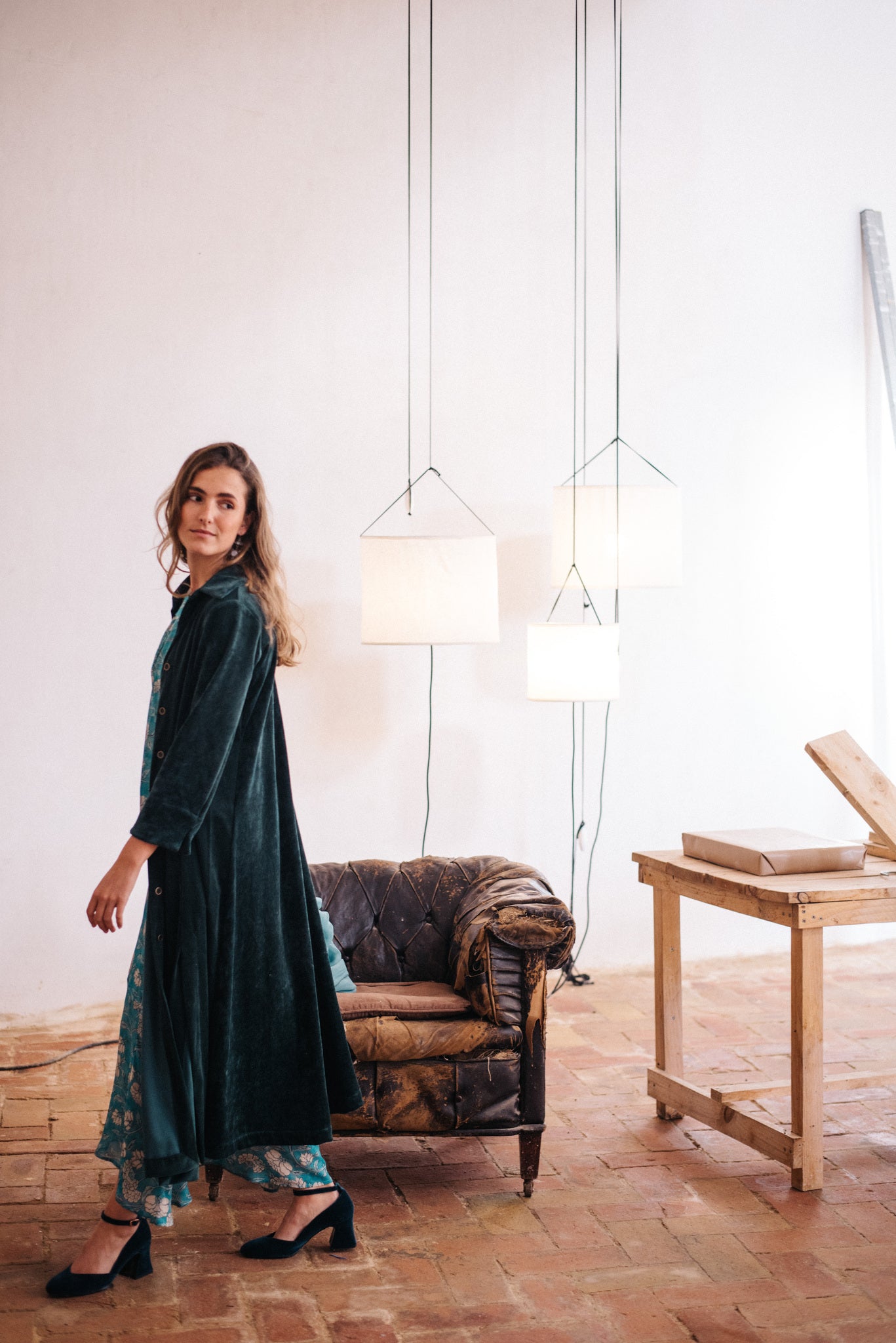 VESTIDO TERCIOPELO VERDE