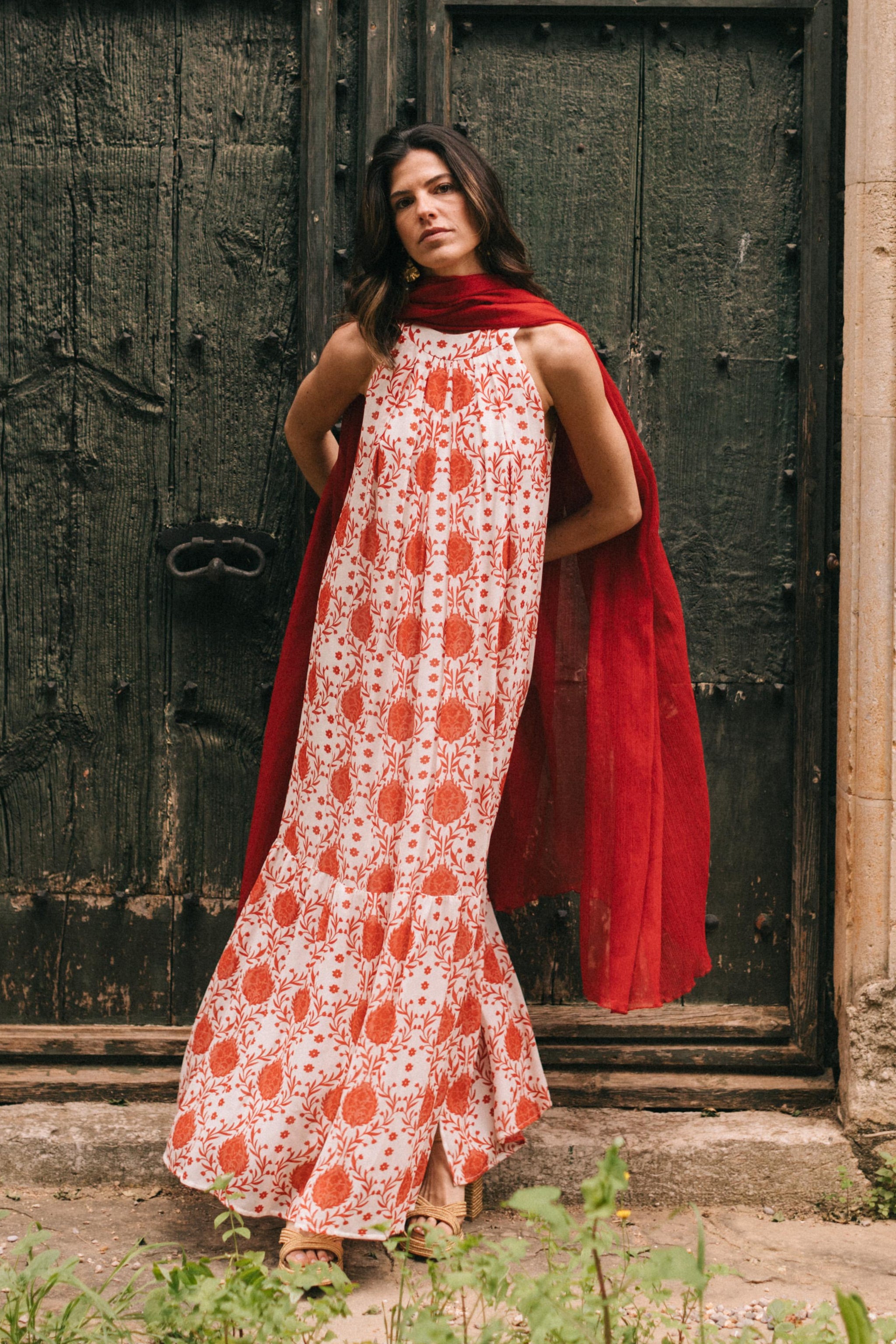 Julieta Dress Red Flowers