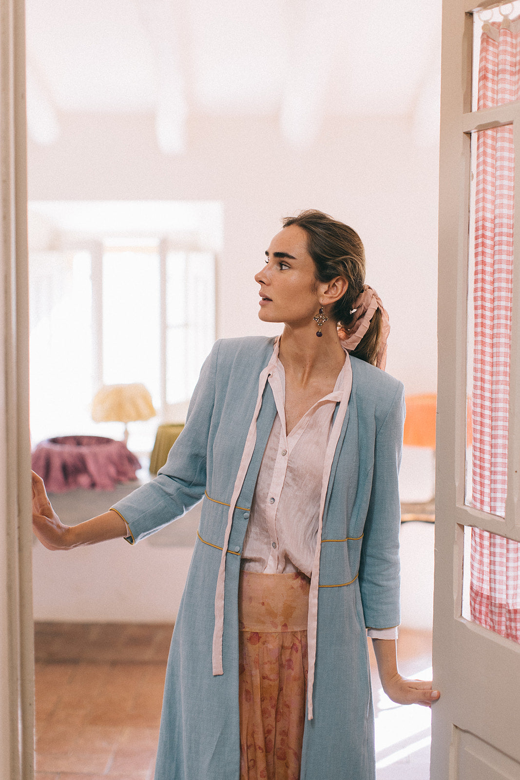 BLUE LINEN JACKET