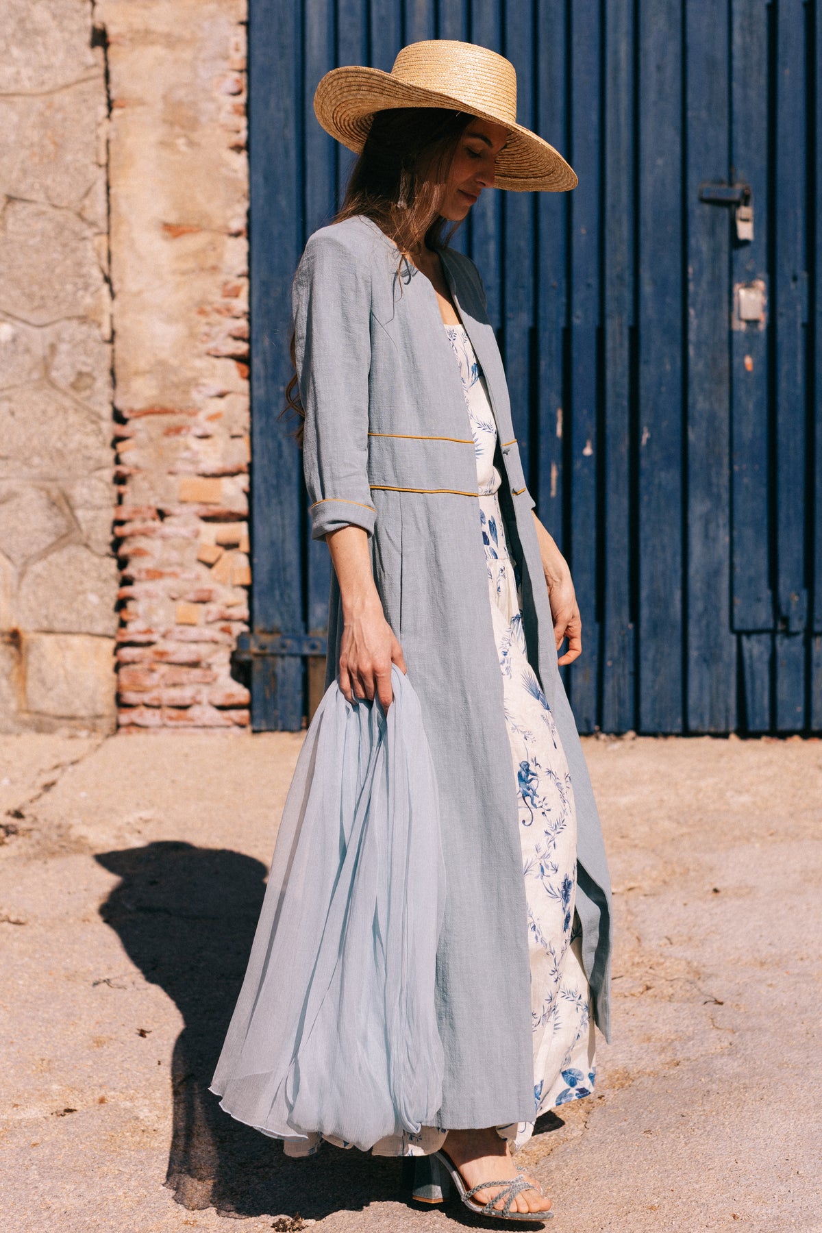 BLUE LINEN JACKET