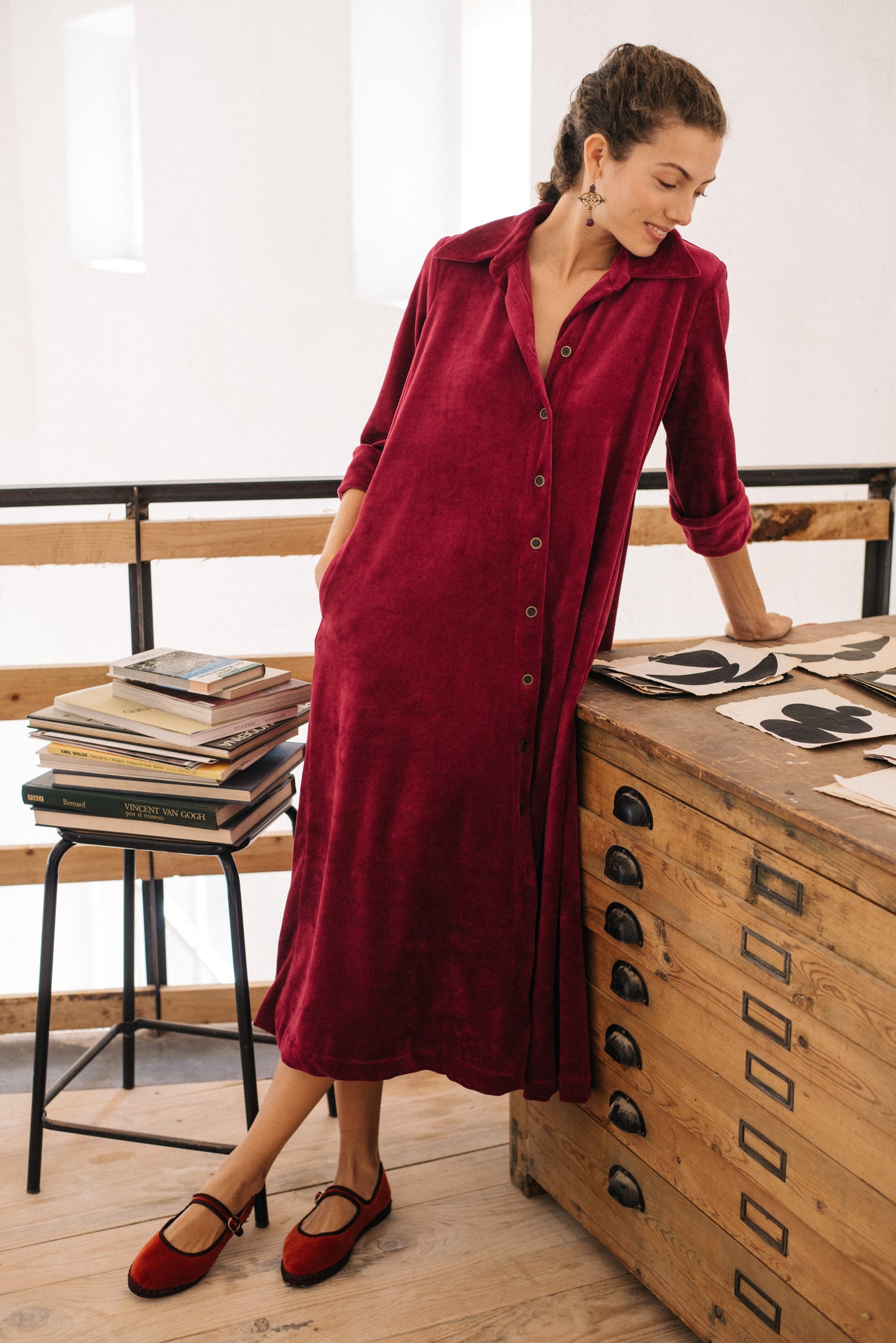 VESTIDO TERCIOPELO BUGANVILLA