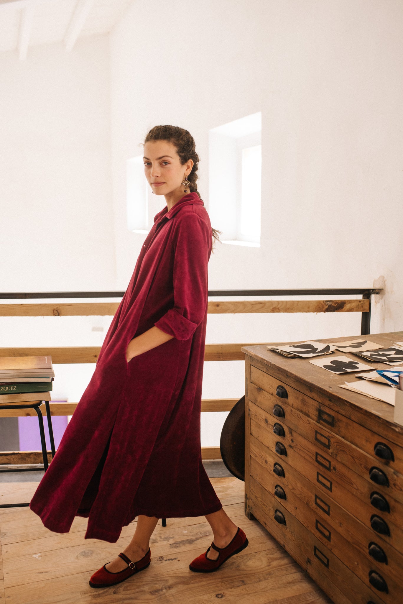 VESTIDO TERCIOPELO BUGANVILLA