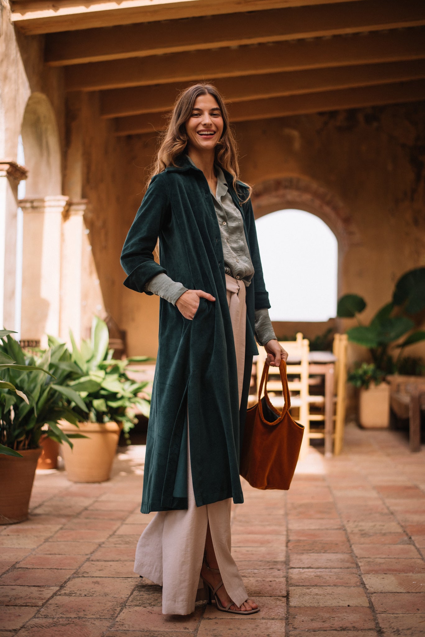 VESTIDO TERCIOPELO VERDE