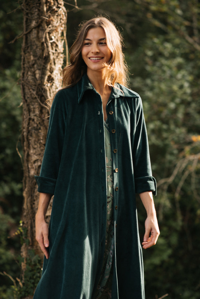 VESTIDO TERCIOPELO VERDE