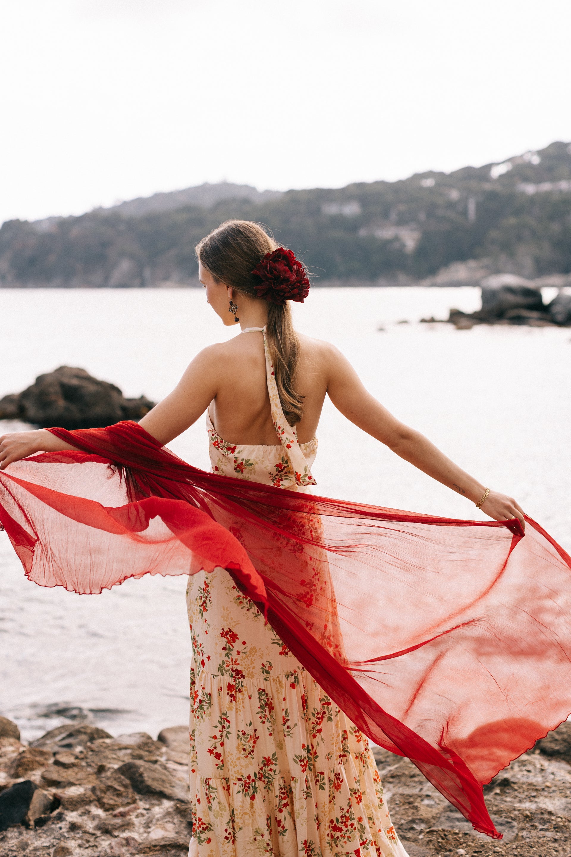 Red Silk Shawl