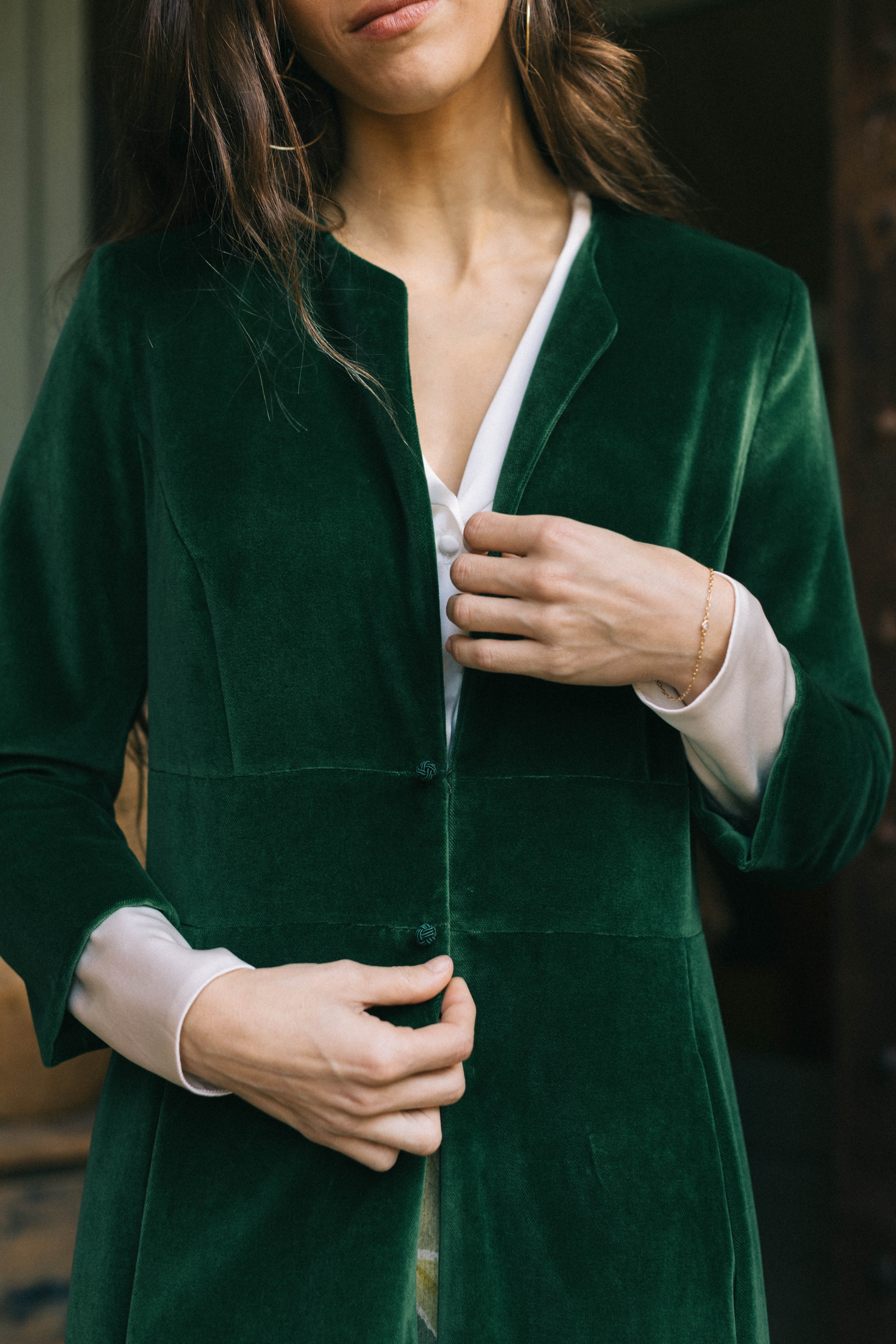 GREEN VELVET JACKET